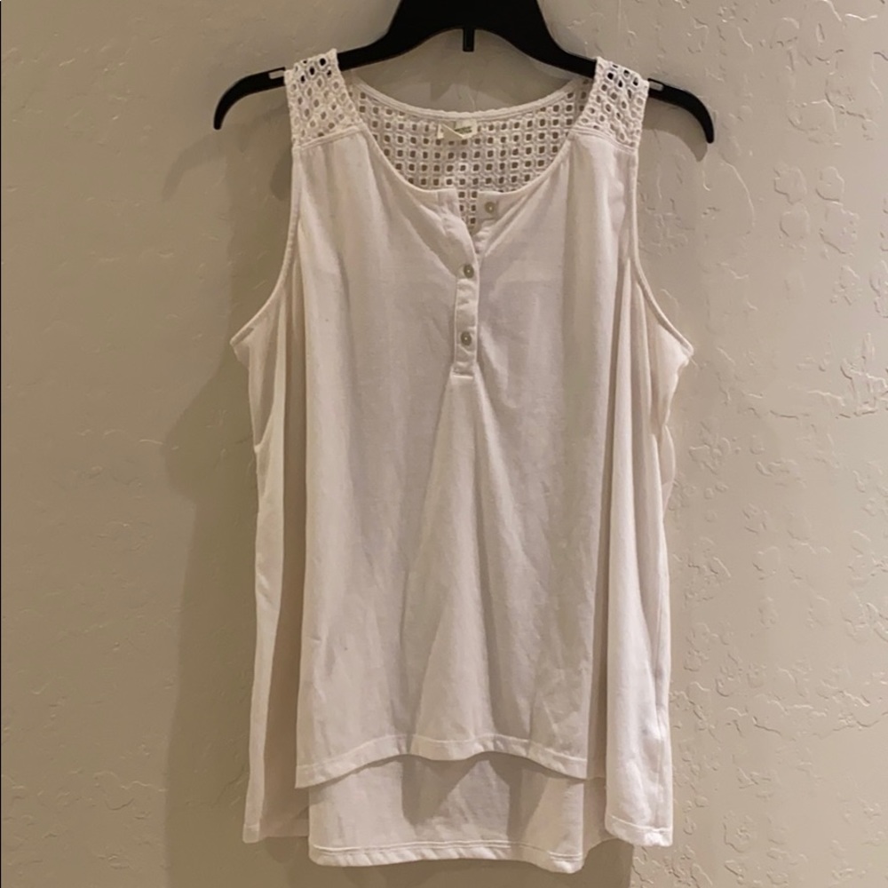 H&M conscious collection White Tank Top Sz L